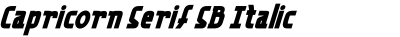 Capricorn Serif SB Italic